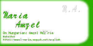 maria amzel business card